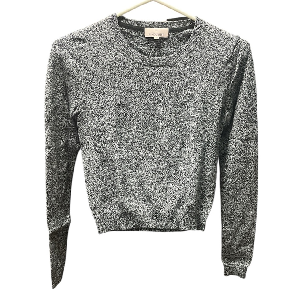 Sunday Best Black and White Knit Sweater